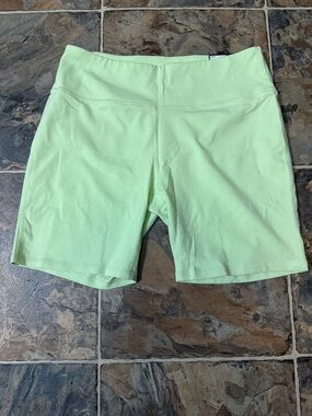 tek gear Light Lime High-Rise Bike Shorts